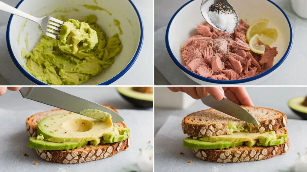 Tuna Avocado Sandwich instructions